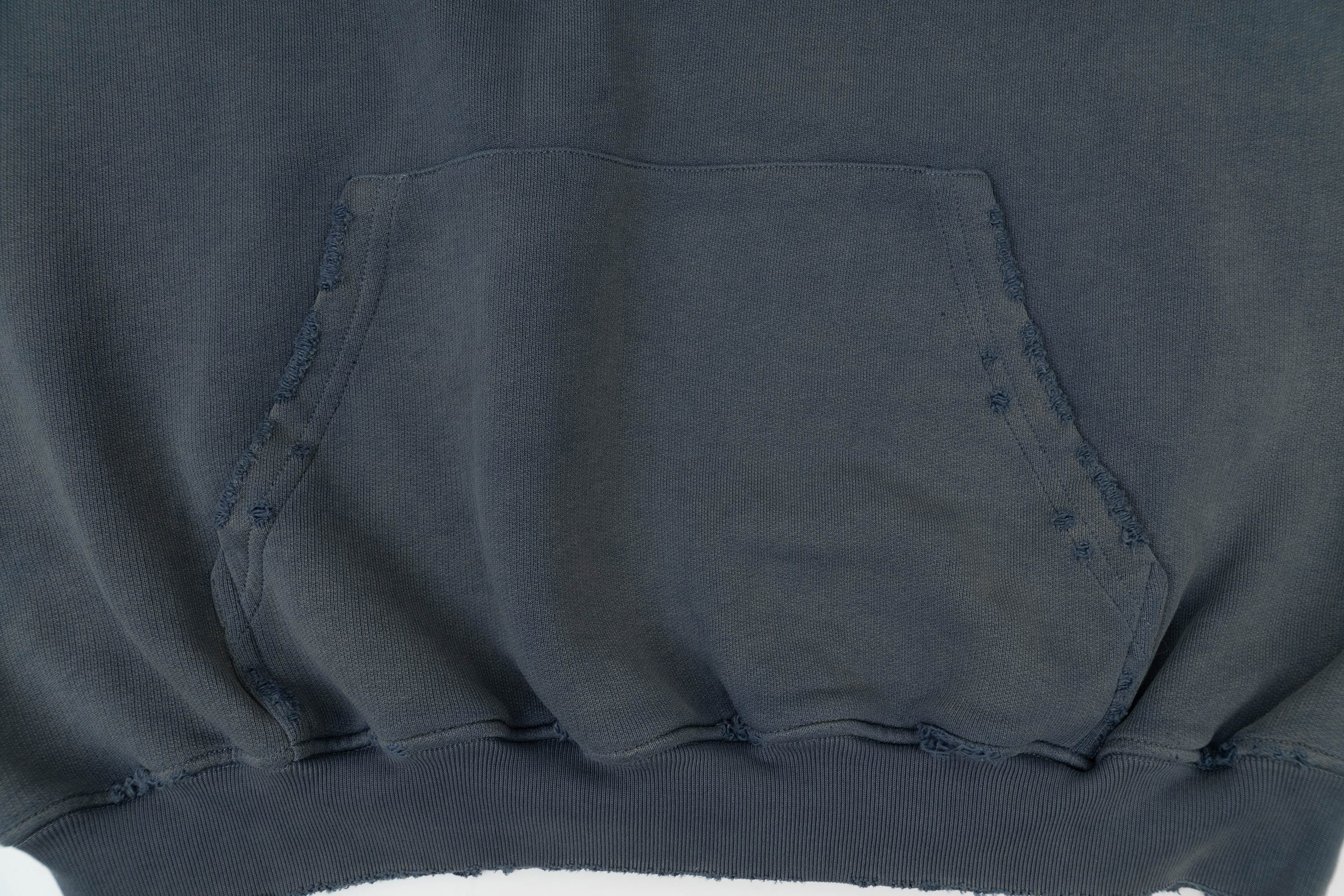 IN EXISTENCE Washed Frayed Graphic Hoodie
