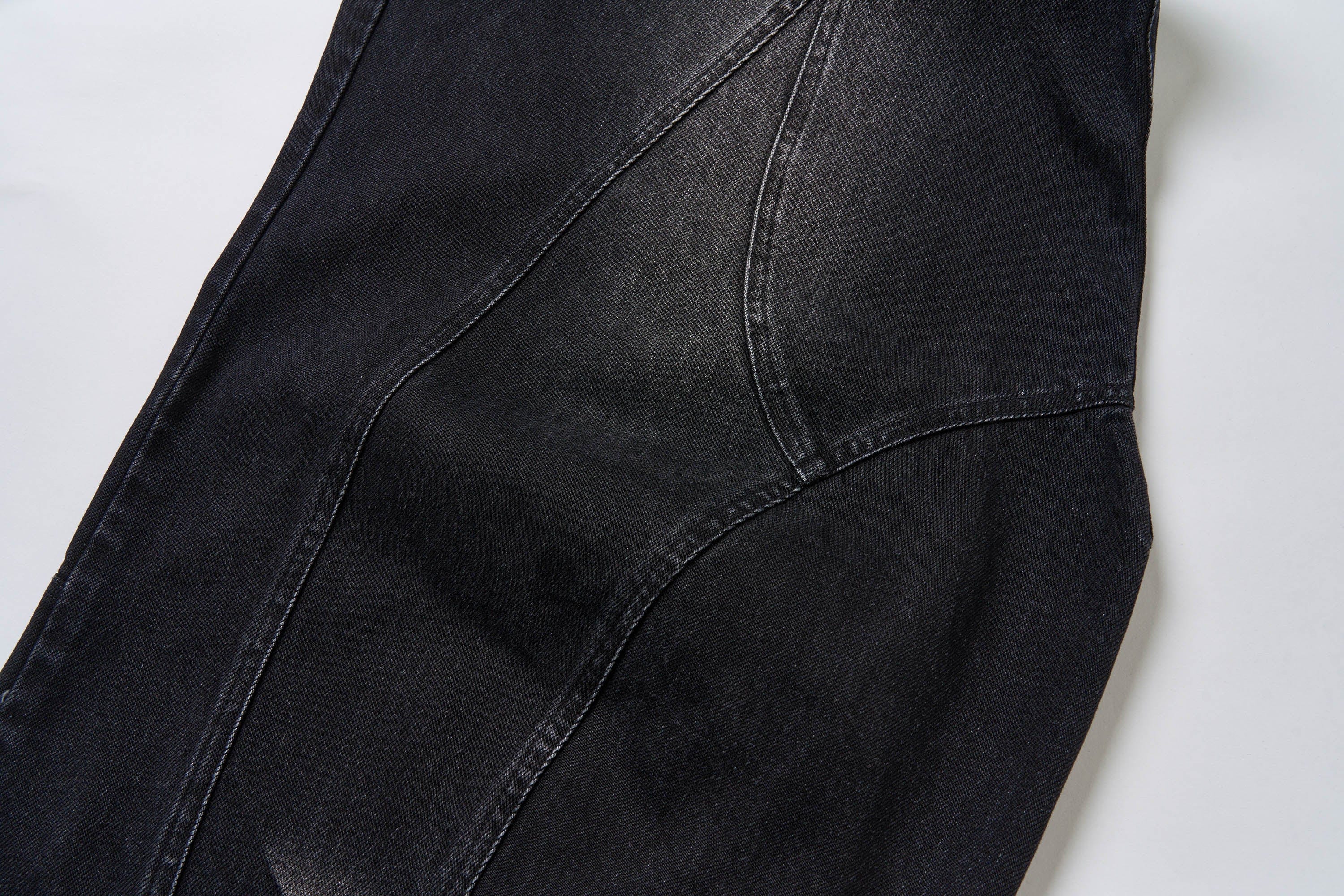 SAVAGEGROWTHWORLD Arc-Paneled Washed Oversized Balloon Jeans