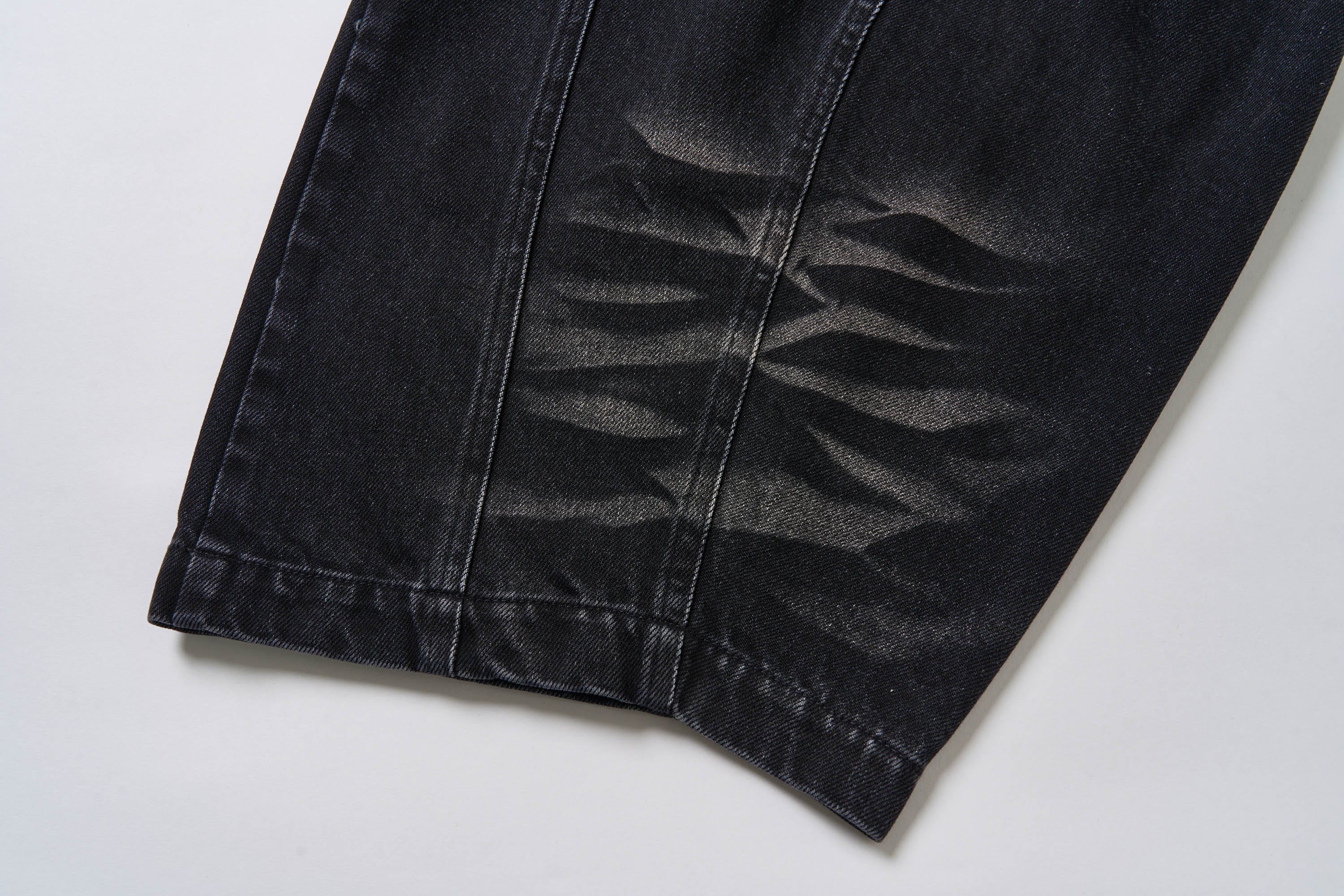 SAVAGEGROWTHWORLD Arc-Paneled Washed Oversized Balloon Jeans
