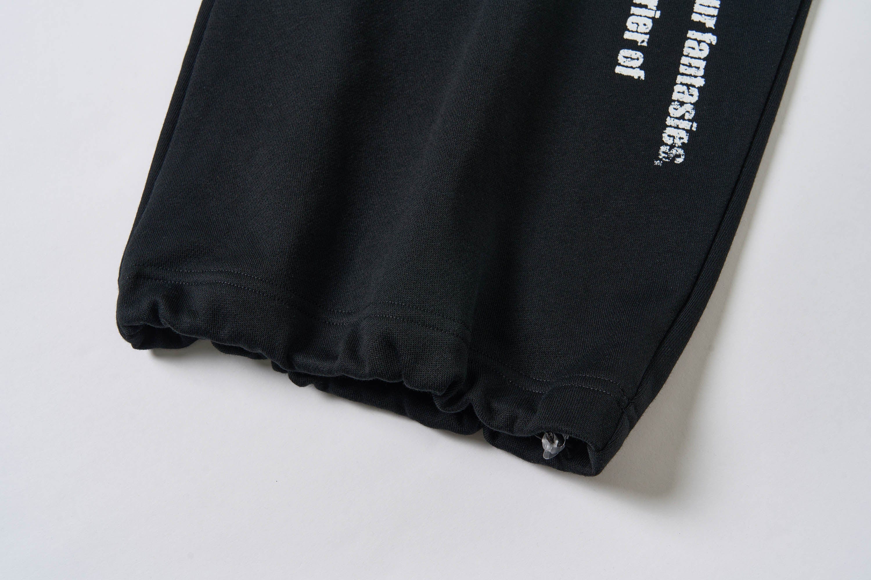 SAVAGEGROWTHWORLD Slogan Curved Drawstring Sweatpants