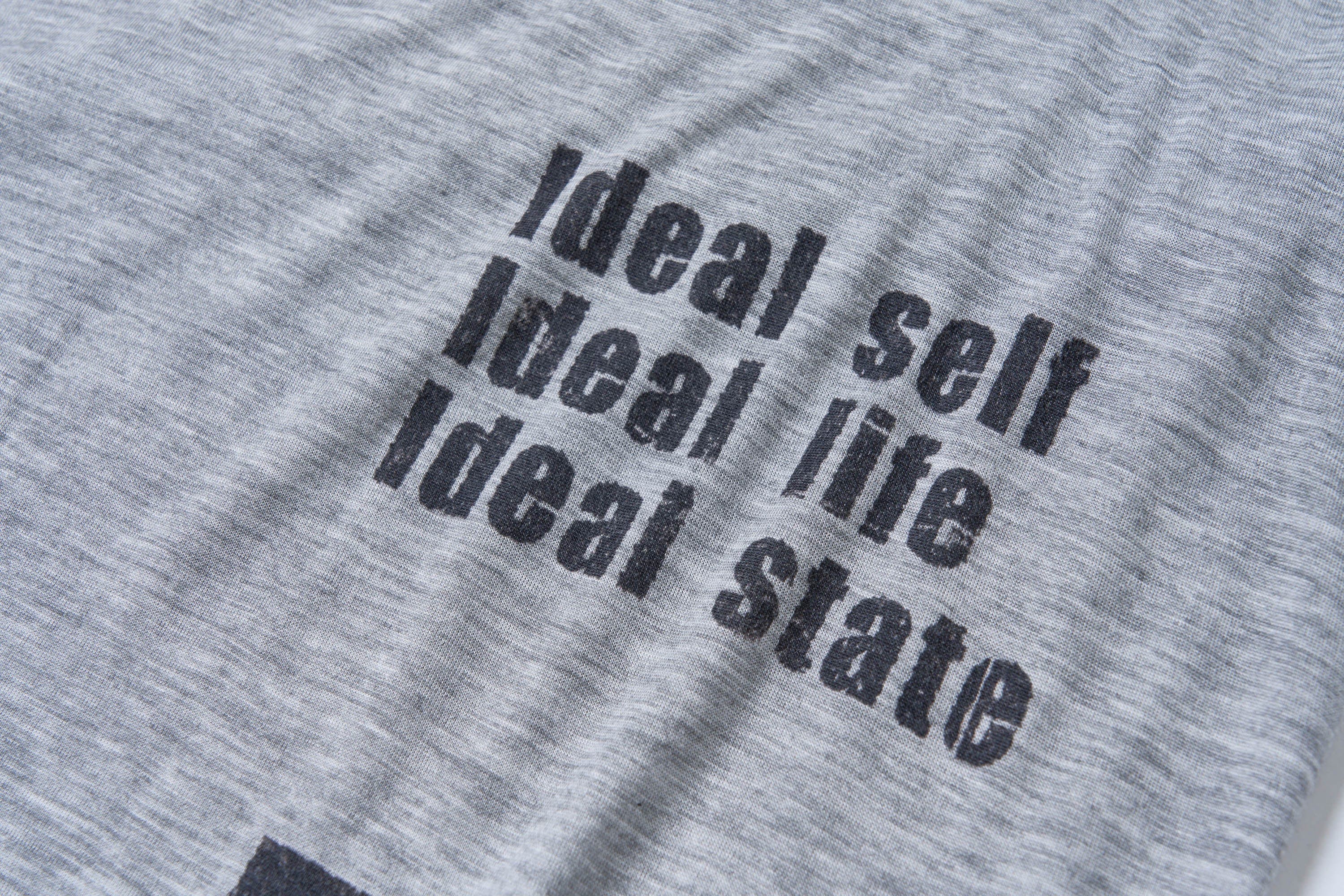 SAVAGEGROWTHWORLD Layered-Collar Slogan Polo Long-Sleeve T-Shirt