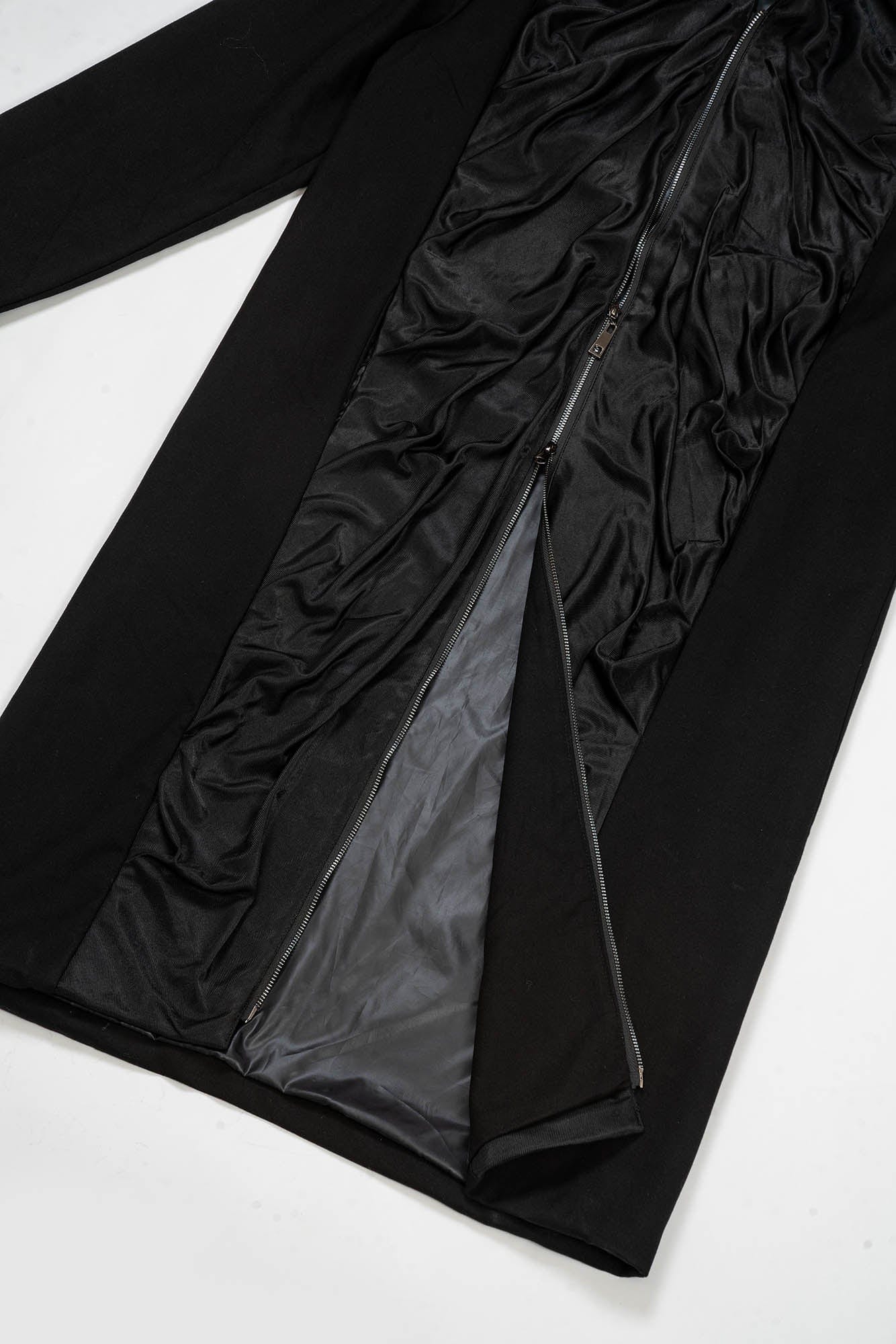KADAKADA Crinkled Hooded Longline Trench Coat