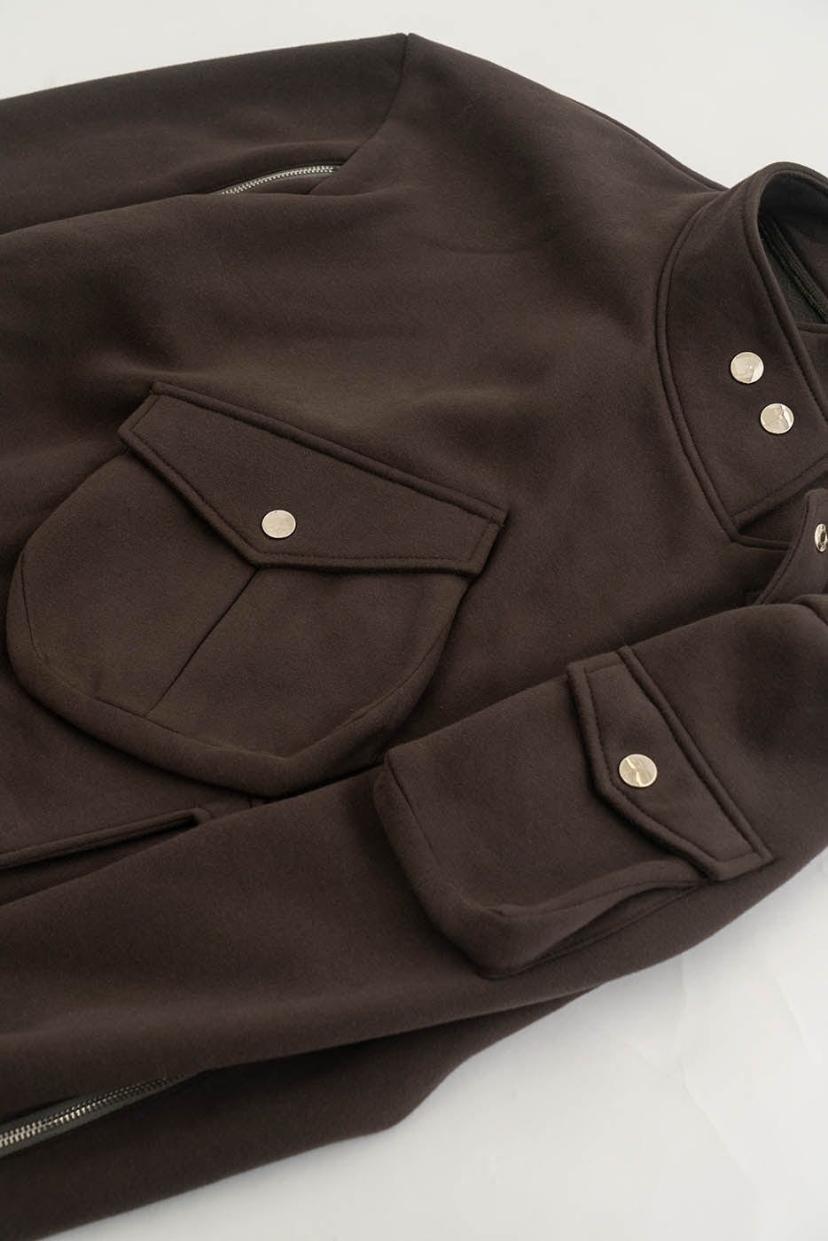 KADAKADA Modern Military Buttoned Big-Pocket Zipper Jacket
