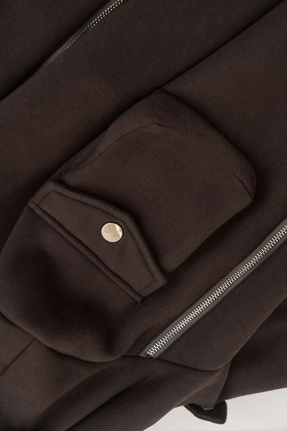 KADAKADA Modern Military Buttoned Big-Pocket Zipper Jacket