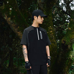 ENSHADOWER Deconstructed Water-Proof Zip-up T-Shirt