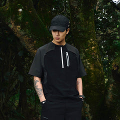 ENSHADOWER Deconstructed Water-Proof Zip-up T-Shirt