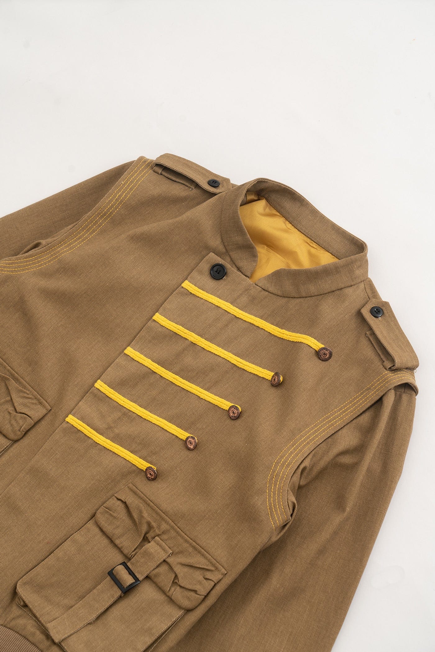 KADAKADA Spliced Roped Military Jacket