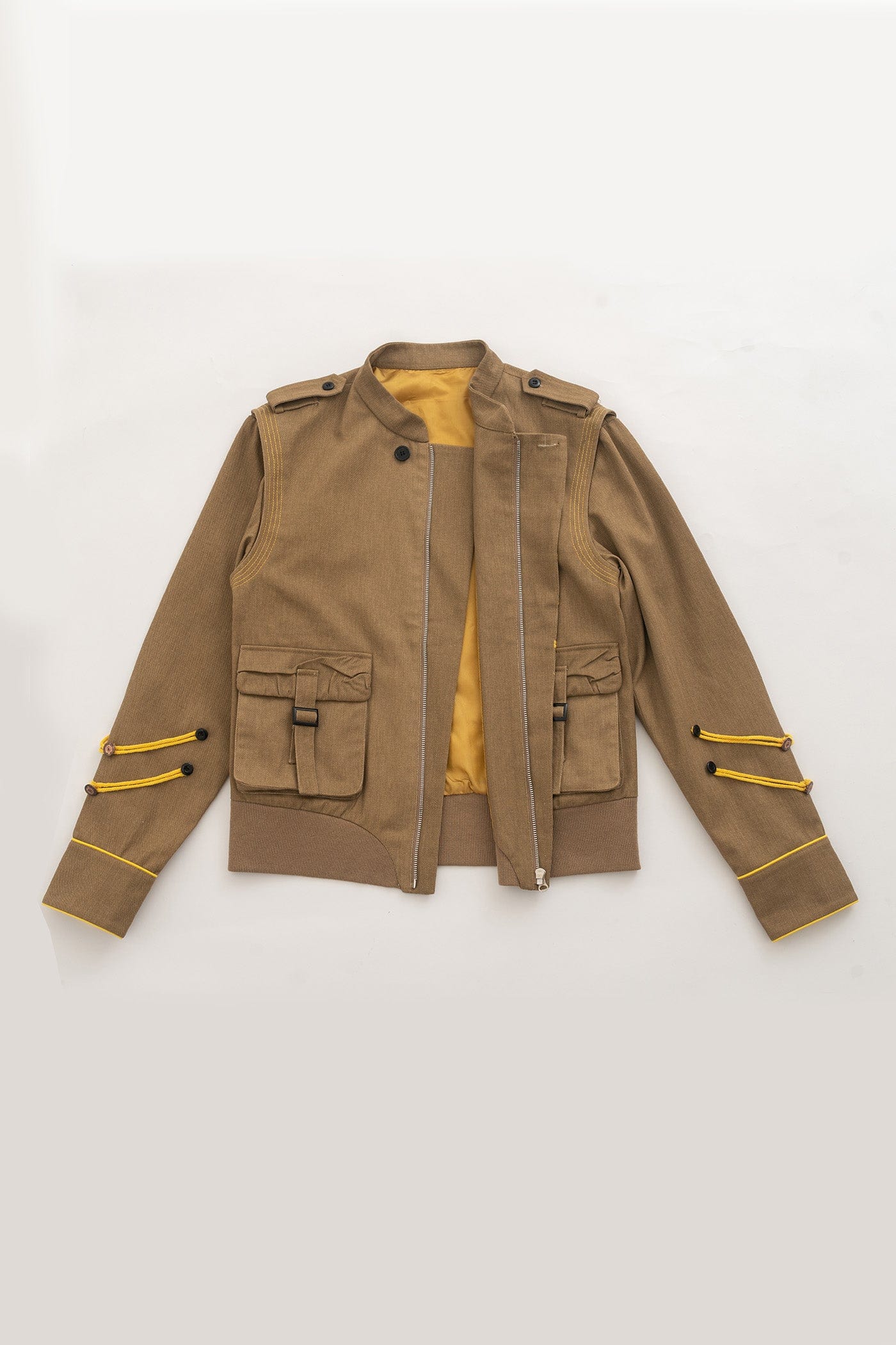 KADAKADA Spliced Roped Military Jacket