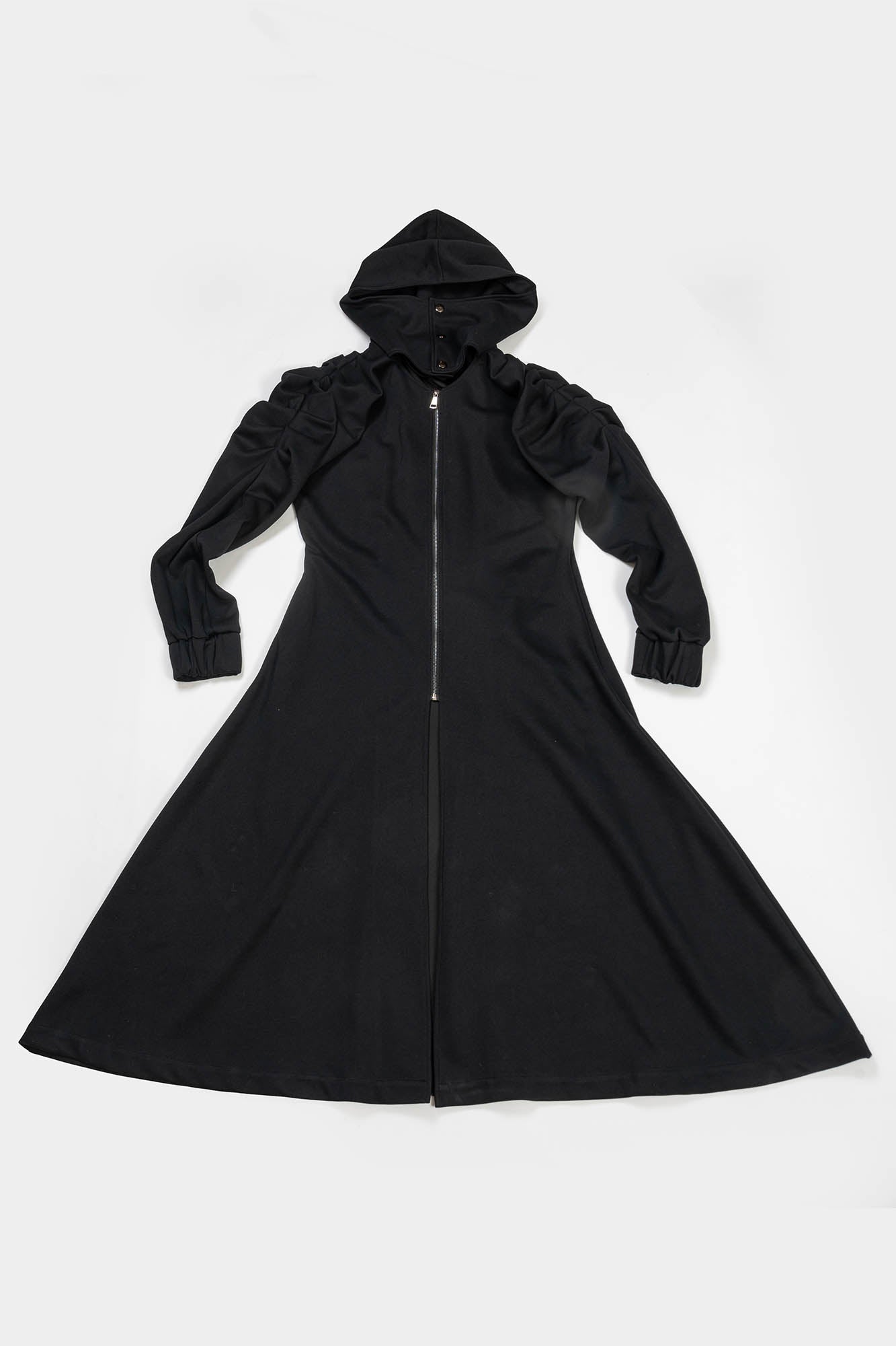 KADAKADA Hooded Pleated Shoulder Cloak