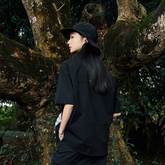 ENSHADOWER Modern Chinese Button Half Shirt
