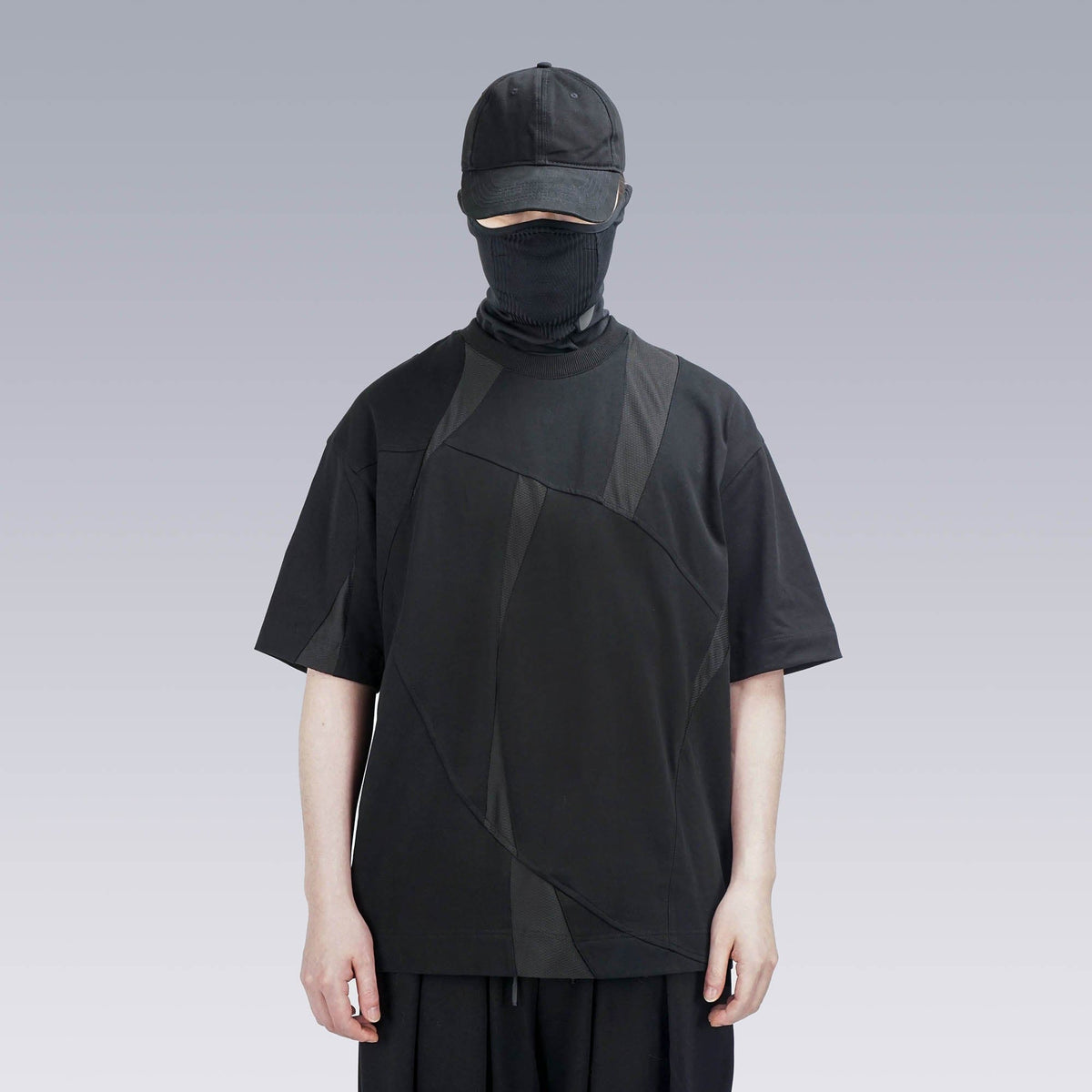 SILENSTORM Asymmetrical Mesh Deconstructed T-Shirt