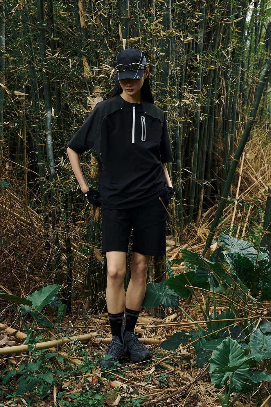ENSHADOWER Deconstructed Water-Proof Zip-up T-Shirt