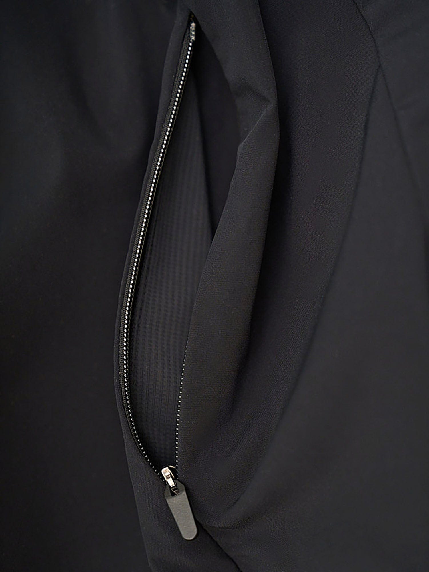UMAMIISM Slogan Contrast Sleeve Mock Neck UV Protection Jacket