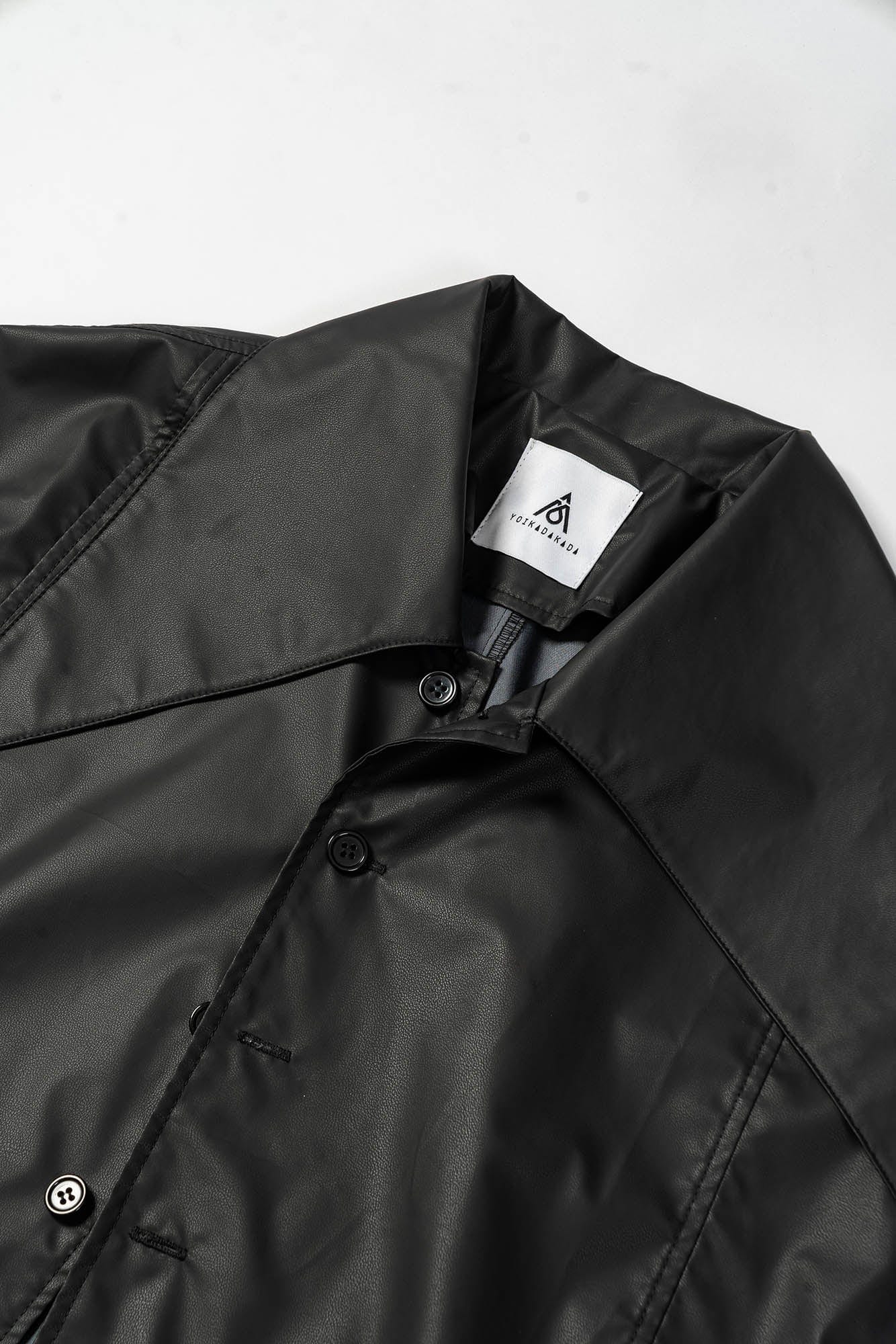 KADAKADA Pointed Hem Faux Leather Vest