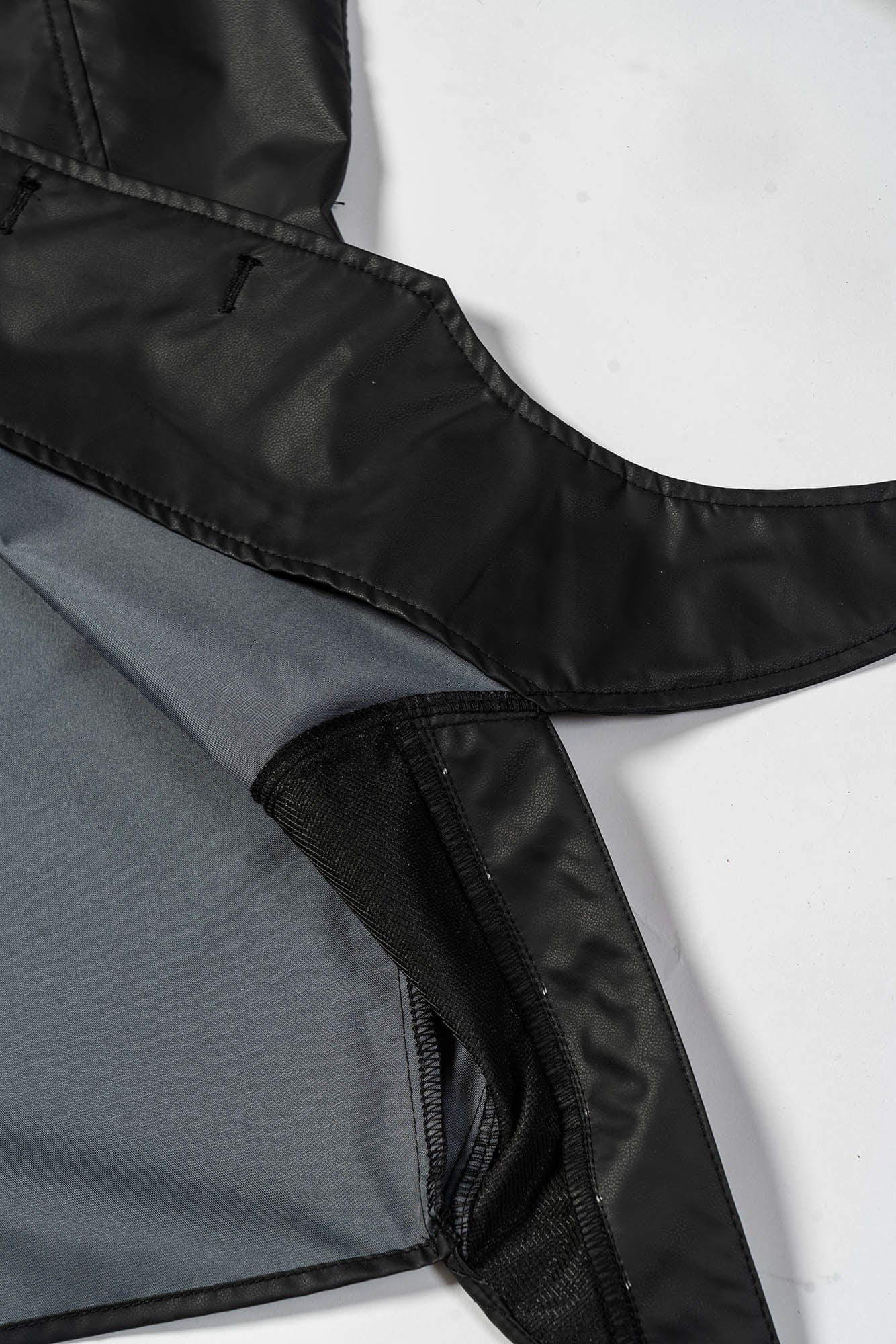 KADAKADA Pointed Hem Faux Leather Vest