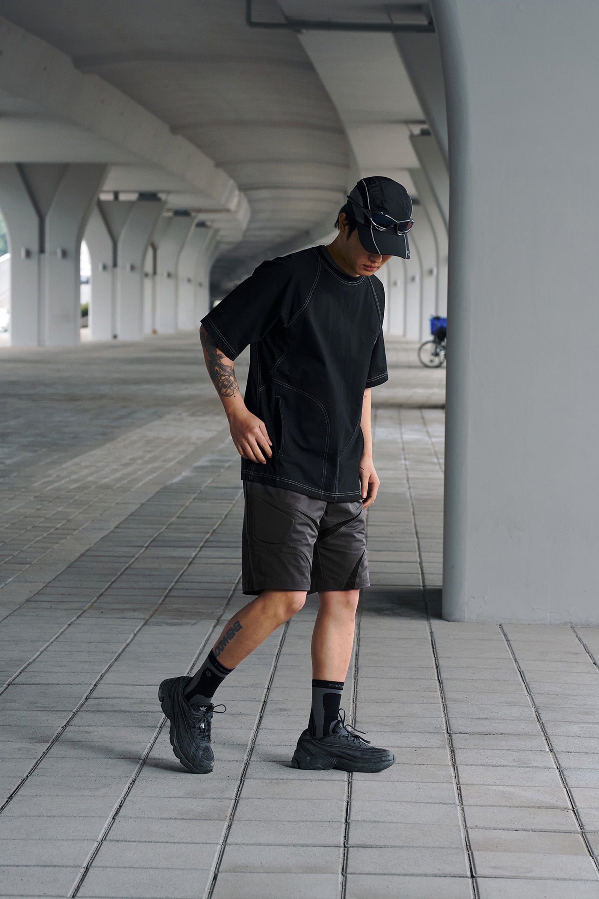 ENSHADOWER Deconstructed Sponge Shield Shorts