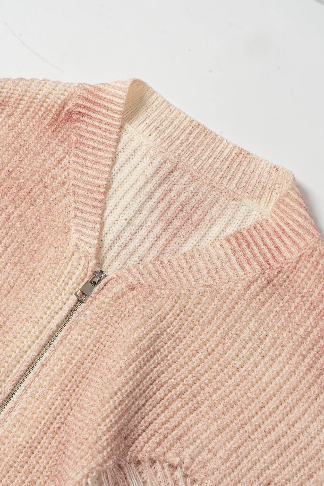 KADAKADA Heavily Distressed Gradient Long Knit Cardigan