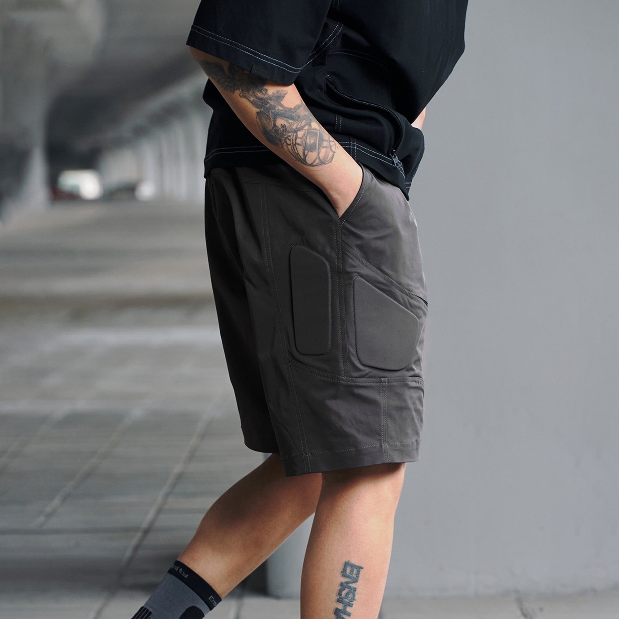 ENSHADOWER Deconstructed Sponge Shield Shorts