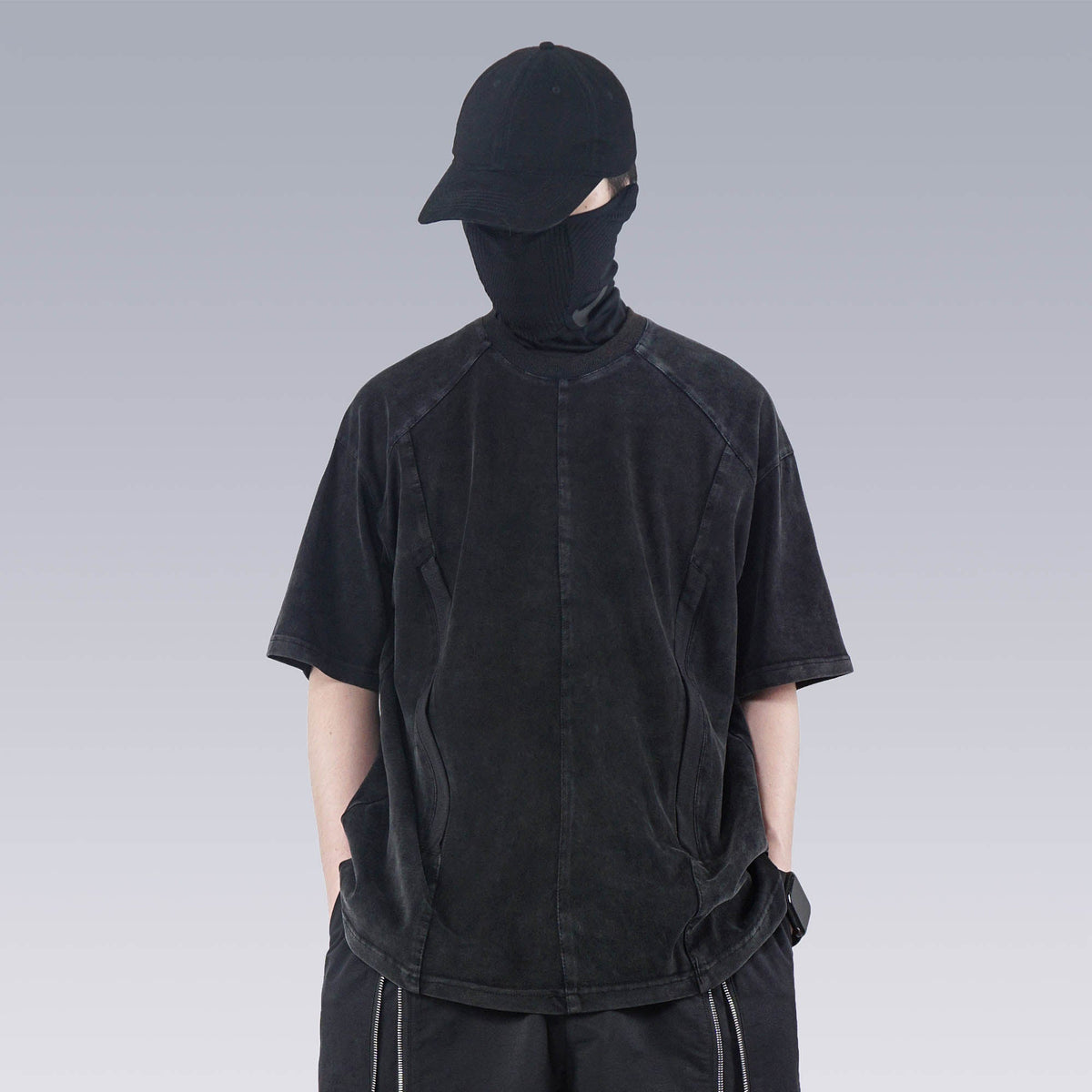 SILENSTORM Washed Paneled Side Pocket T-Shirt