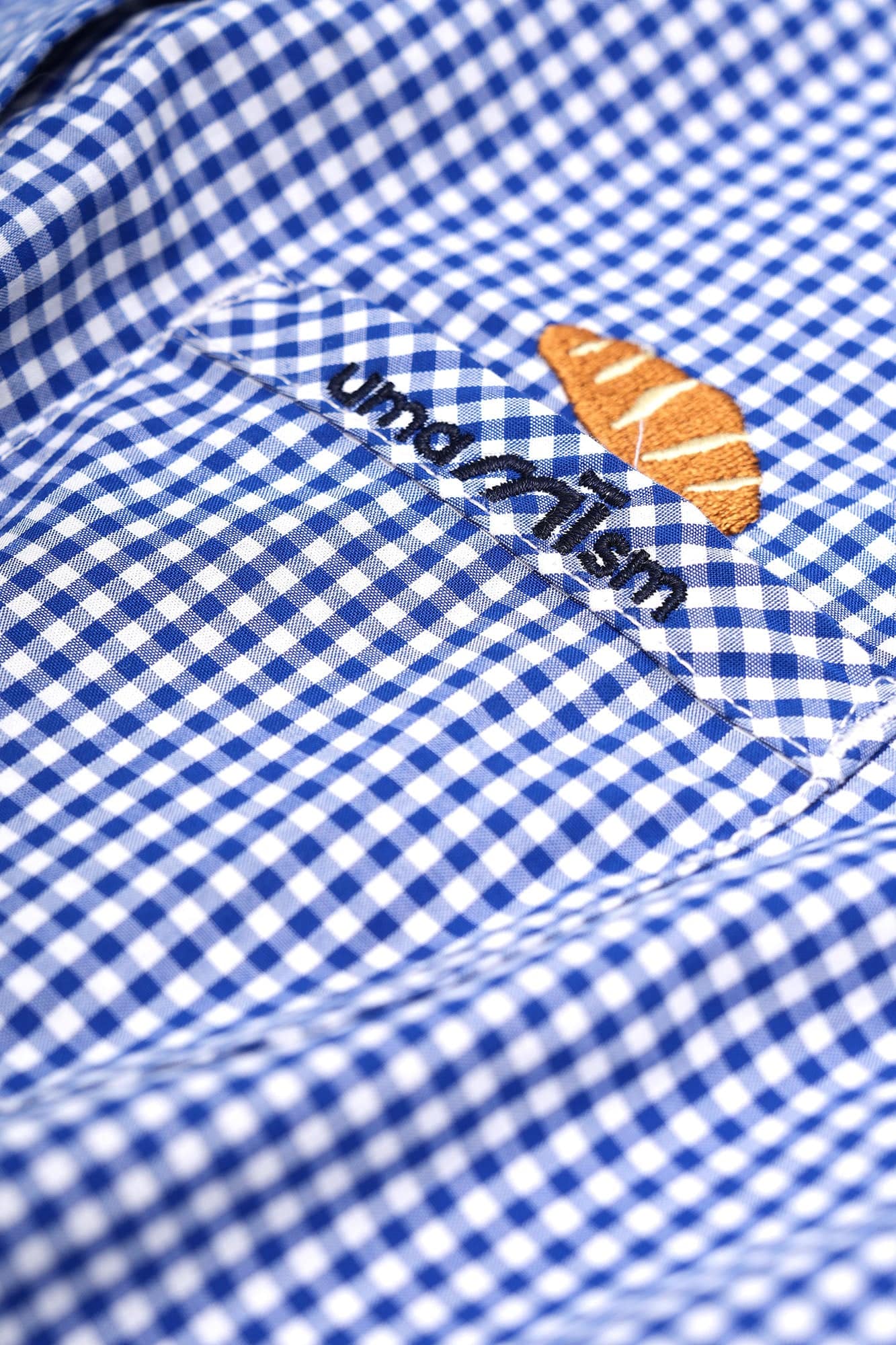 UMAMIISM Preppy Gingham Pocket Half Shirt