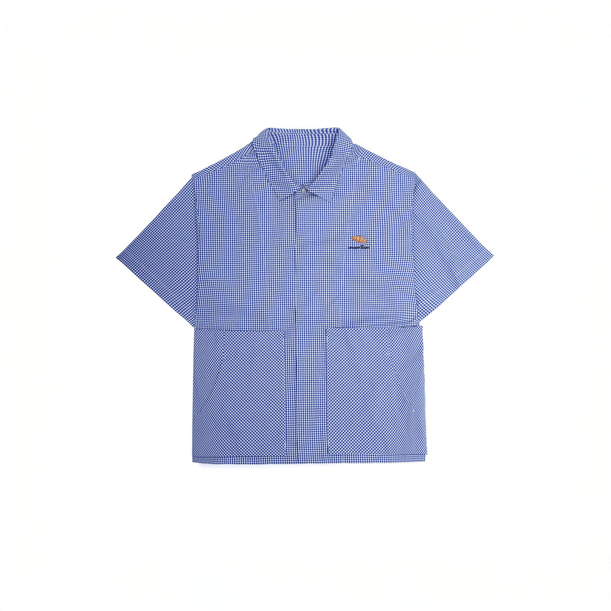 UMAMIISM Preppy Gingham Pocket Half Shirt