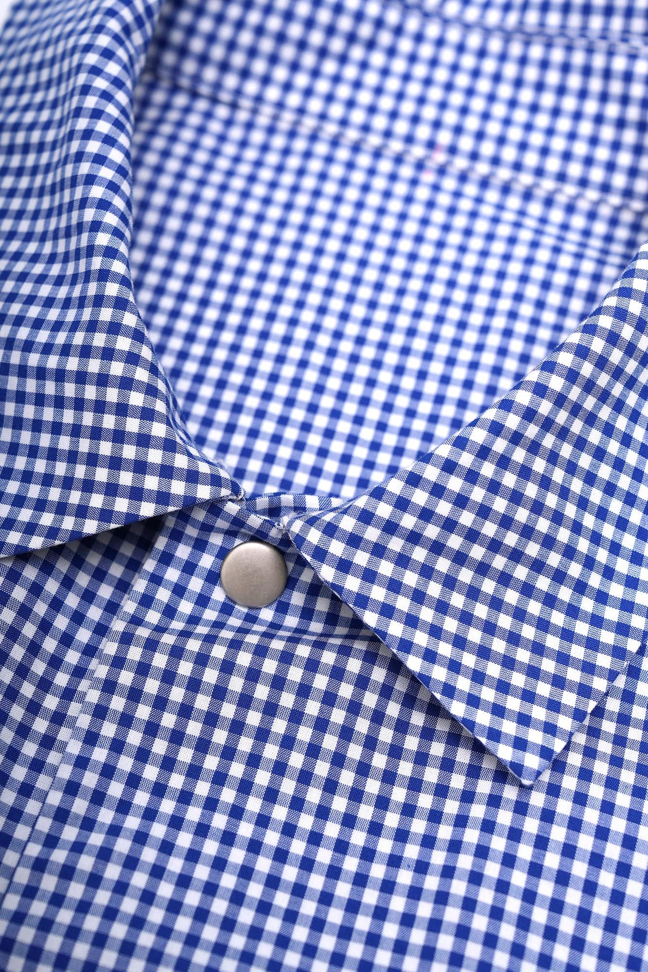UMAMIISM Preppy Gingham Pocket Half Shirt