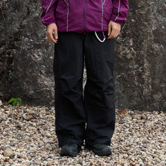 ENSHADOWER Splash-Proof Spliced Crinkled Parachute Pants