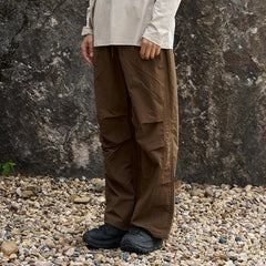 ENSHADOWER Splash-Proof Spliced Crinkled Parachute Pants