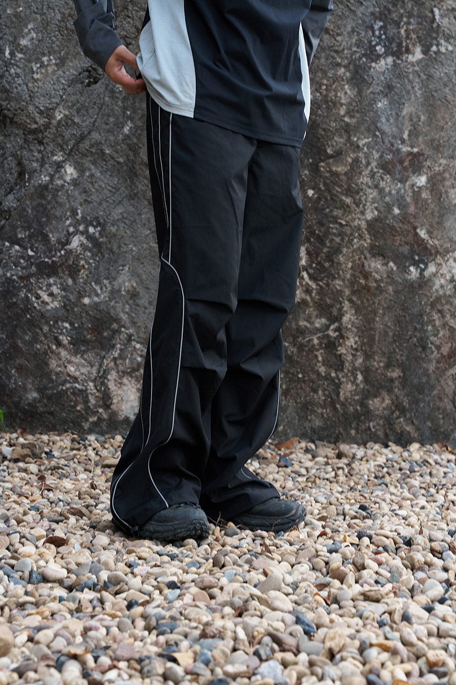 ENSHADOWER Reflective Stripes Straight Pants