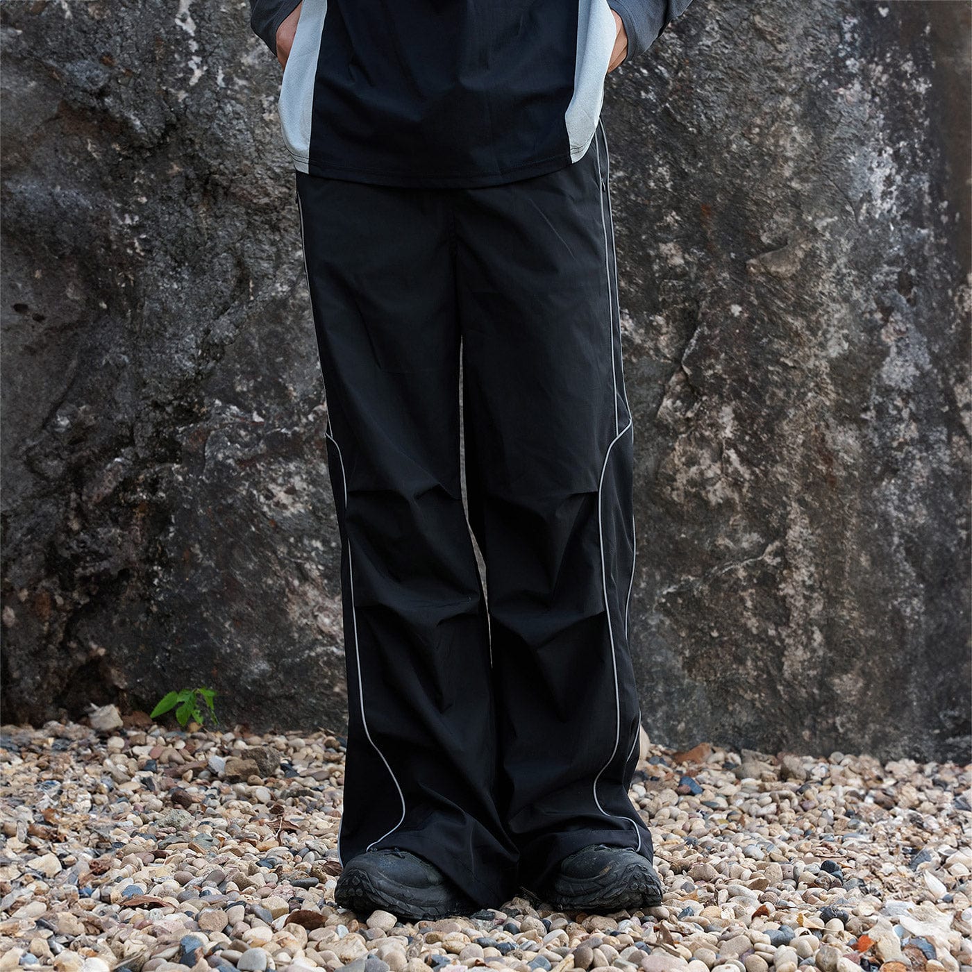 ENSHADOWER Reflective Stripes Straight Pants