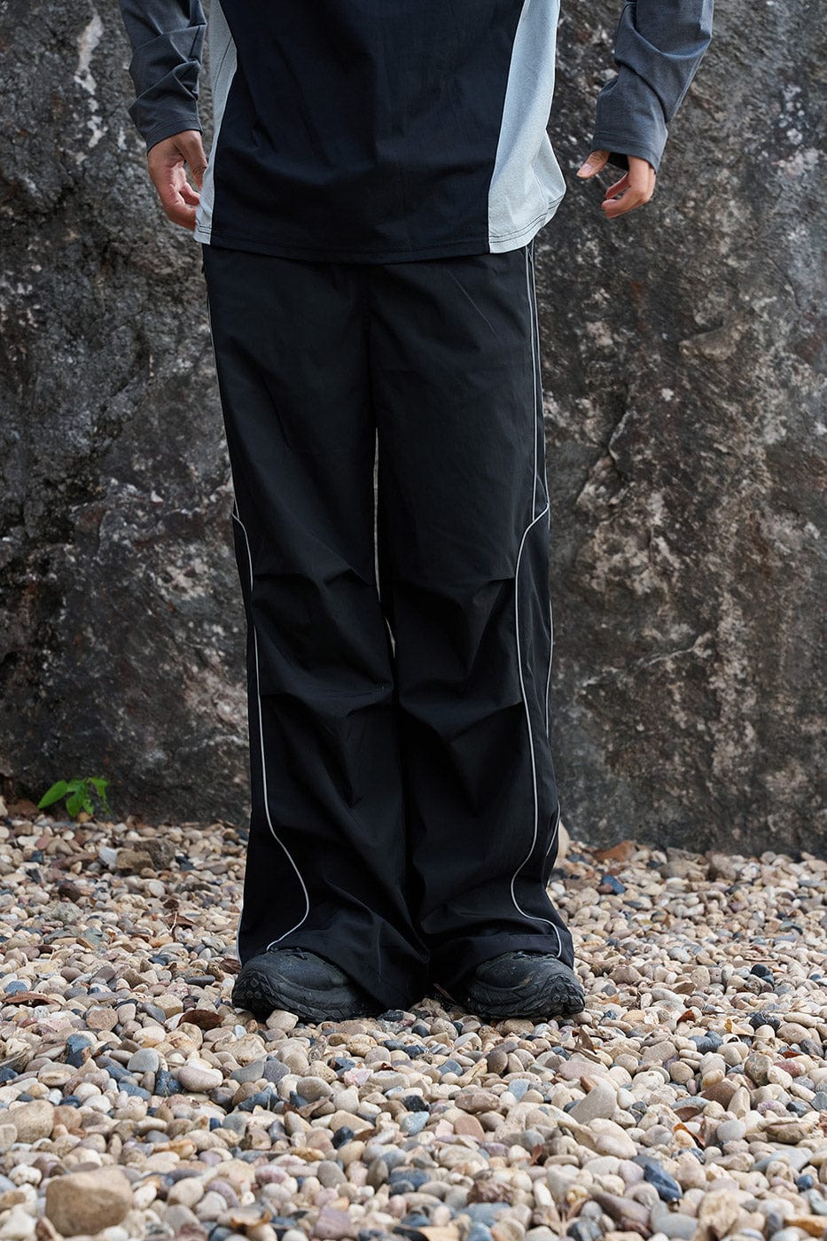 ENSHADOWER Reflective Stripes Straight Pants