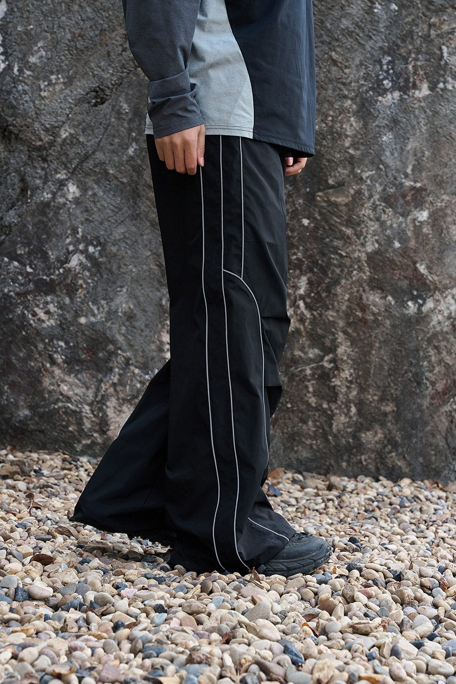 ENSHADOWER Reflective Stripes Straight Pants