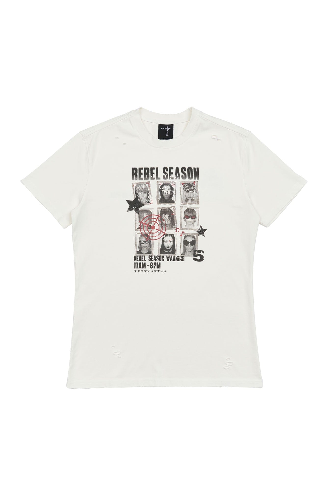 SAVAGEGROWTHWORLD Nine Grid Portraits Graphic T-Shirt