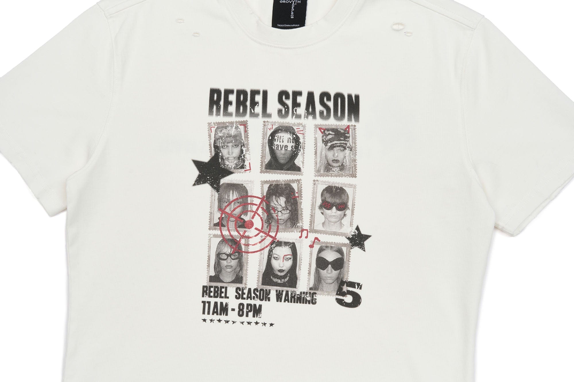 SAVAGEGROWTHWORLD Nine Grid Portraits Graphic T-Shirt