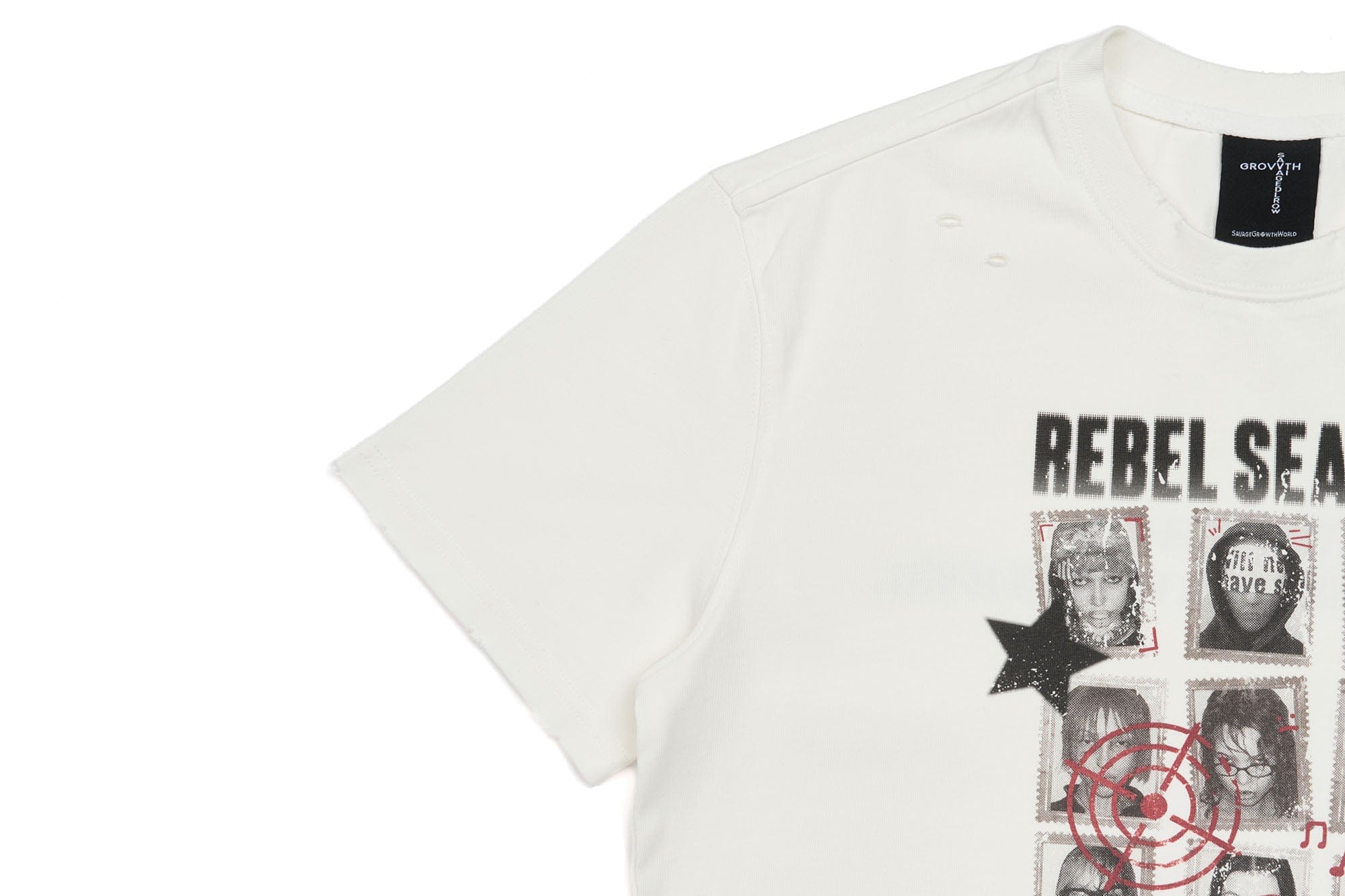 SAVAGEGROWTHWORLD Nine Grid Portraits Graphic T-Shirt