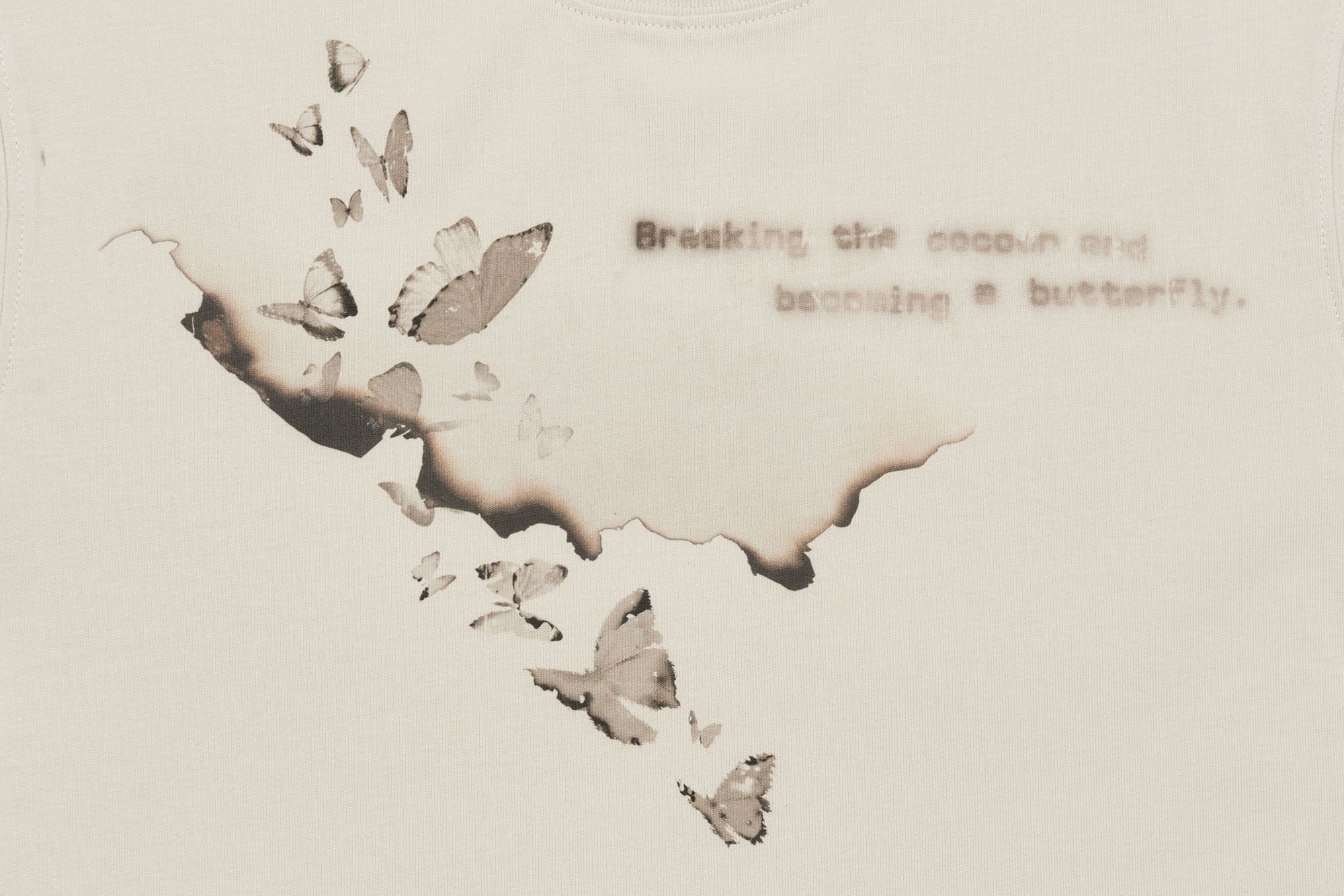 SAVAGEGROWTHWORLD Burnt Butterfly Graphic T-Shirt