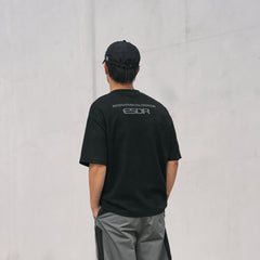 ENSHADOWER Retro Logo Faux-Suede T-Shirt
