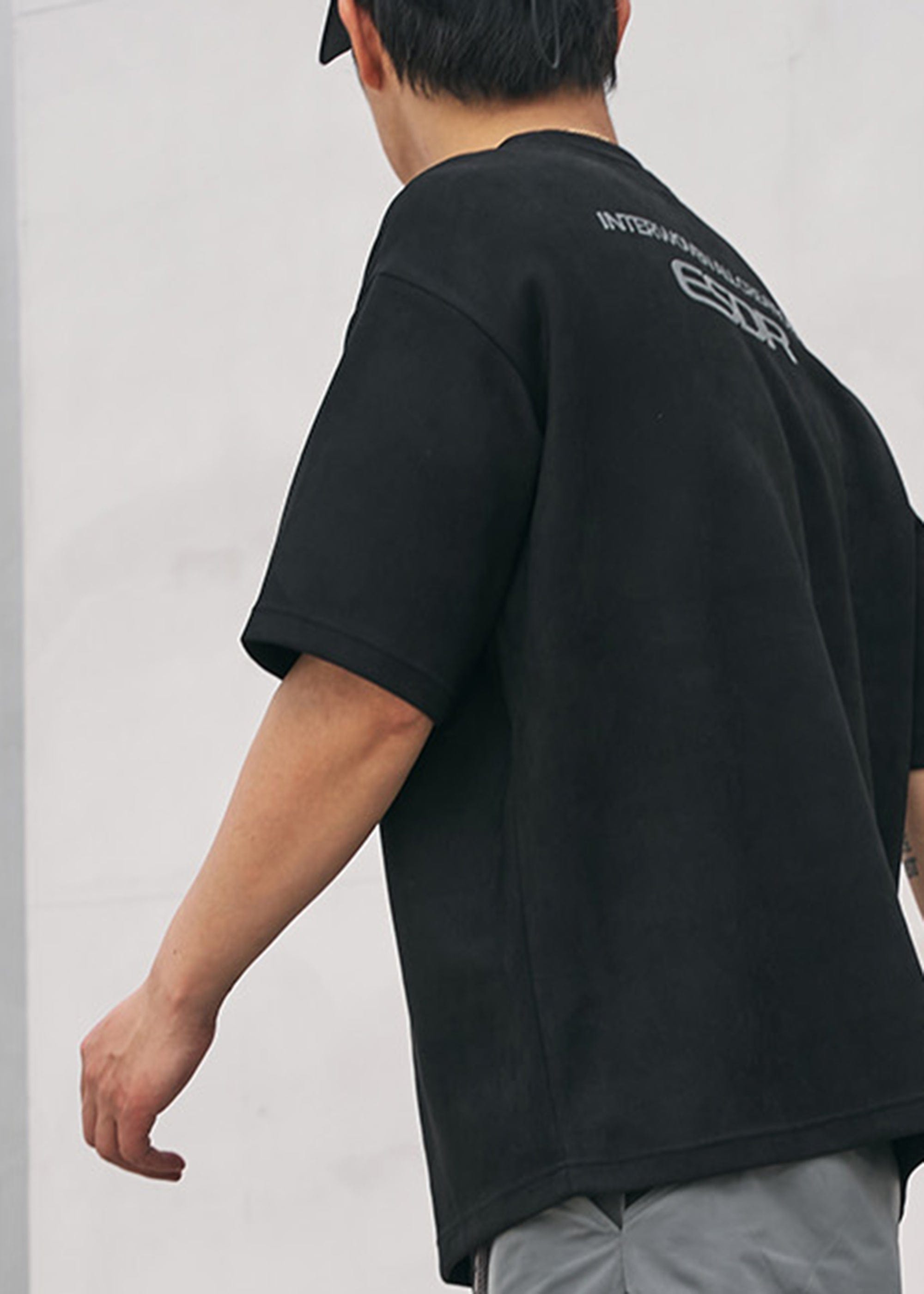ENSHADOWER Retro Logo Faux-Suede T-Shirt