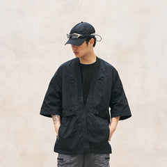 ENSHADOWER Modern Tactical Half-Sleeve Taoist Robe