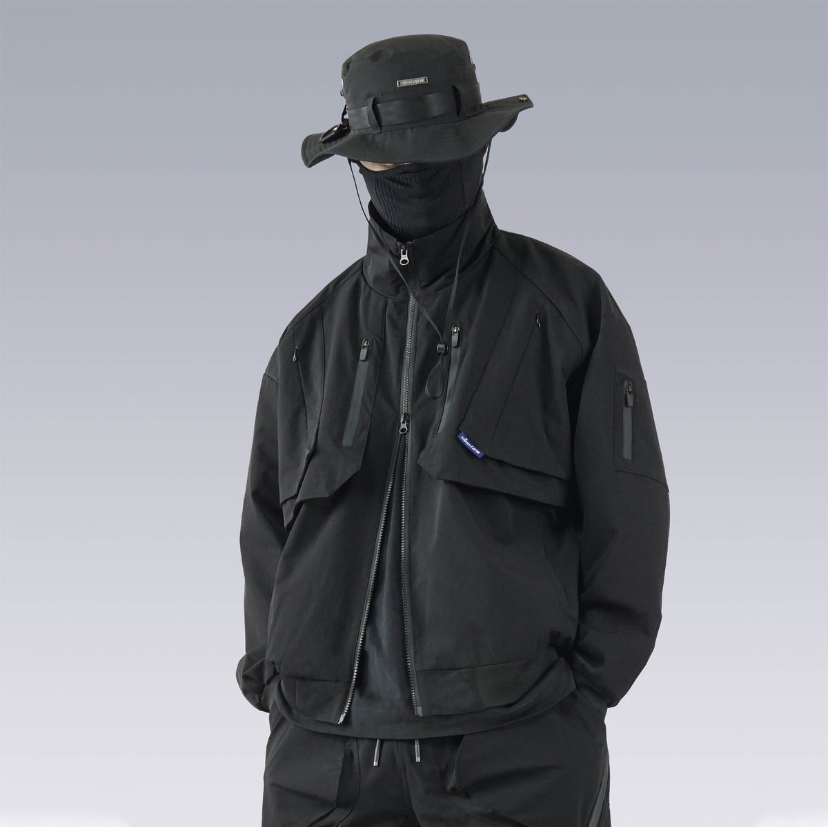 SILENSTORM Double-Layer Multi-Pocket Stand Collar Jacket