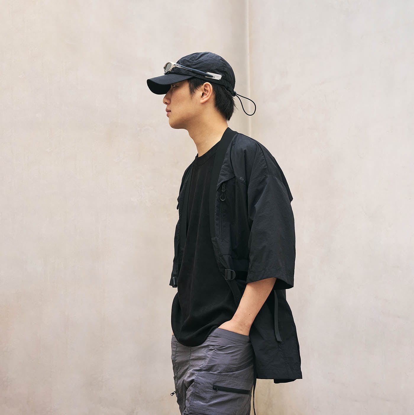 ENSHADOWER Modern Tactical Half-Sleeve Taoist Robe
