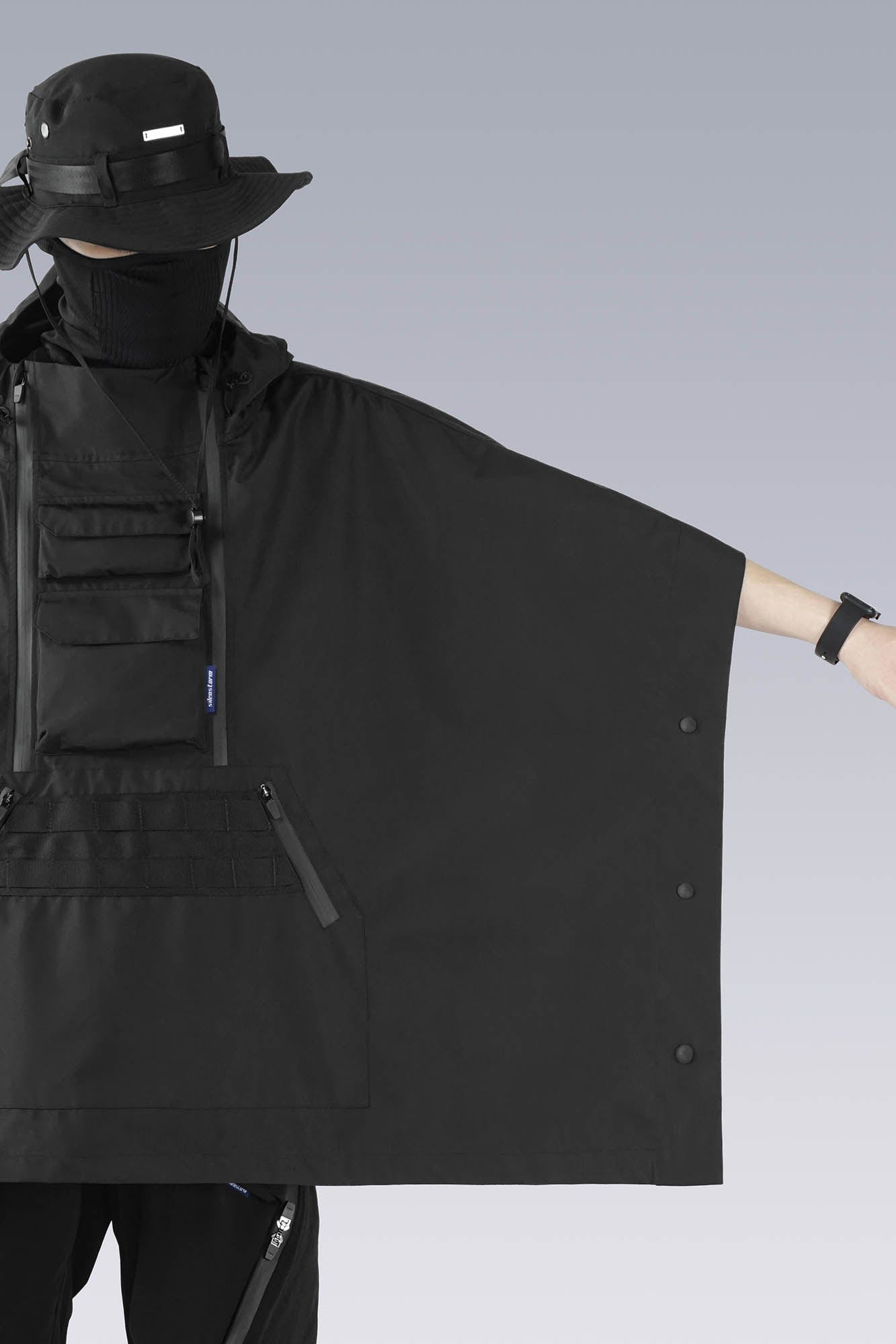 SILENSTORM Multi-Pocket Hooded Poncho Jacket