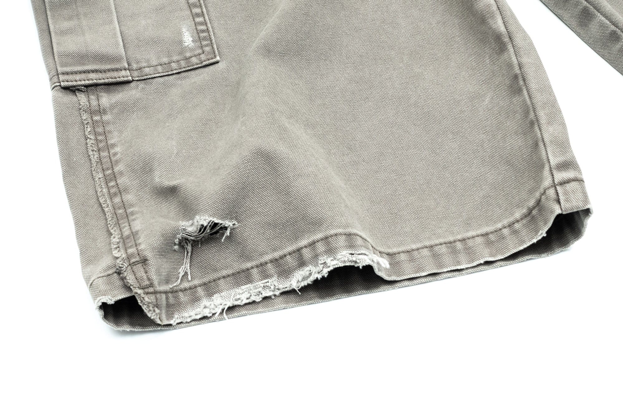 IN EXISTENCE Distressed Multi-Pocket Straight-Leg Cargo Shorts