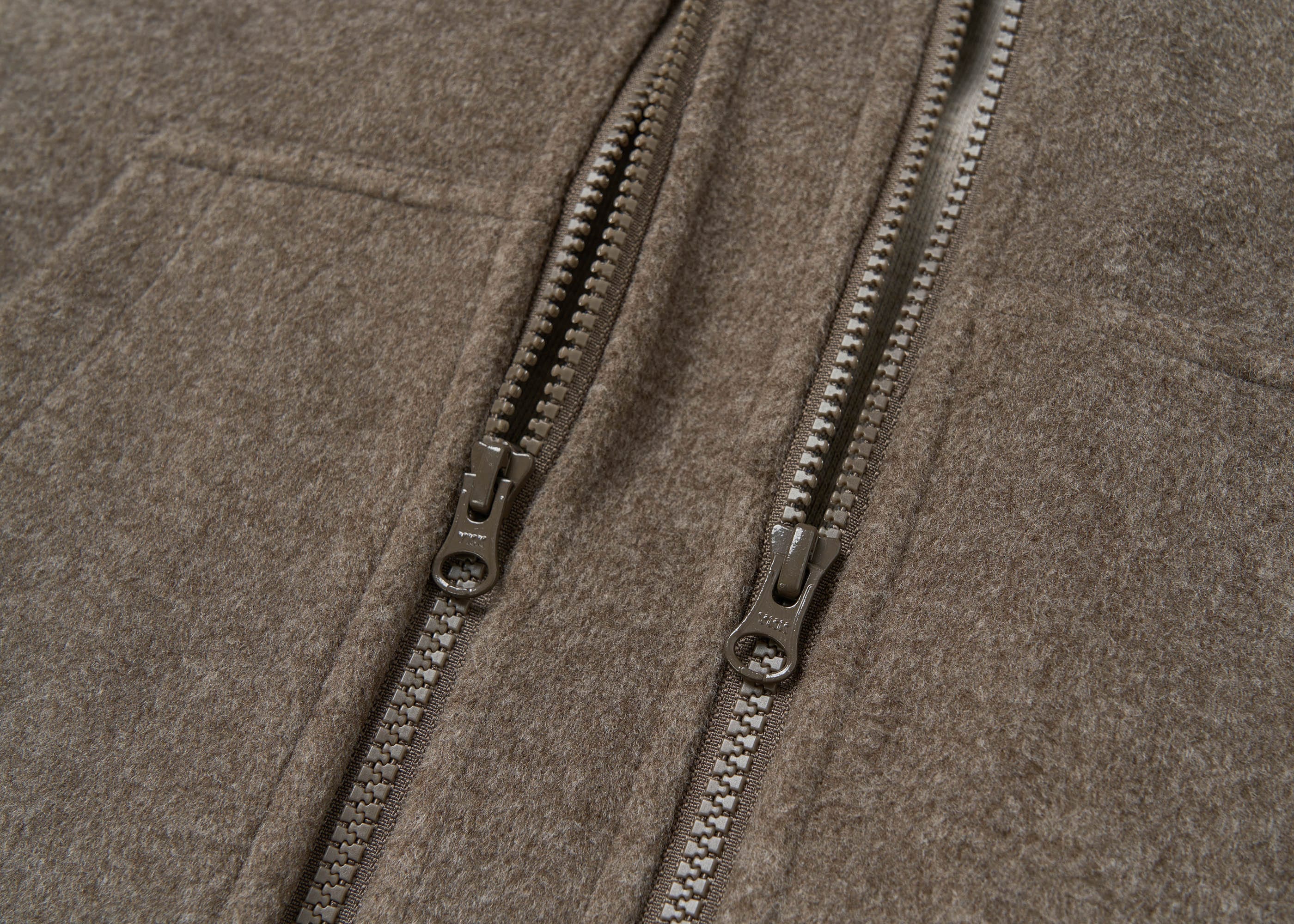 SAVAGEGROWTHWORLD Detachable Fur Collar Double-Zipper Coat