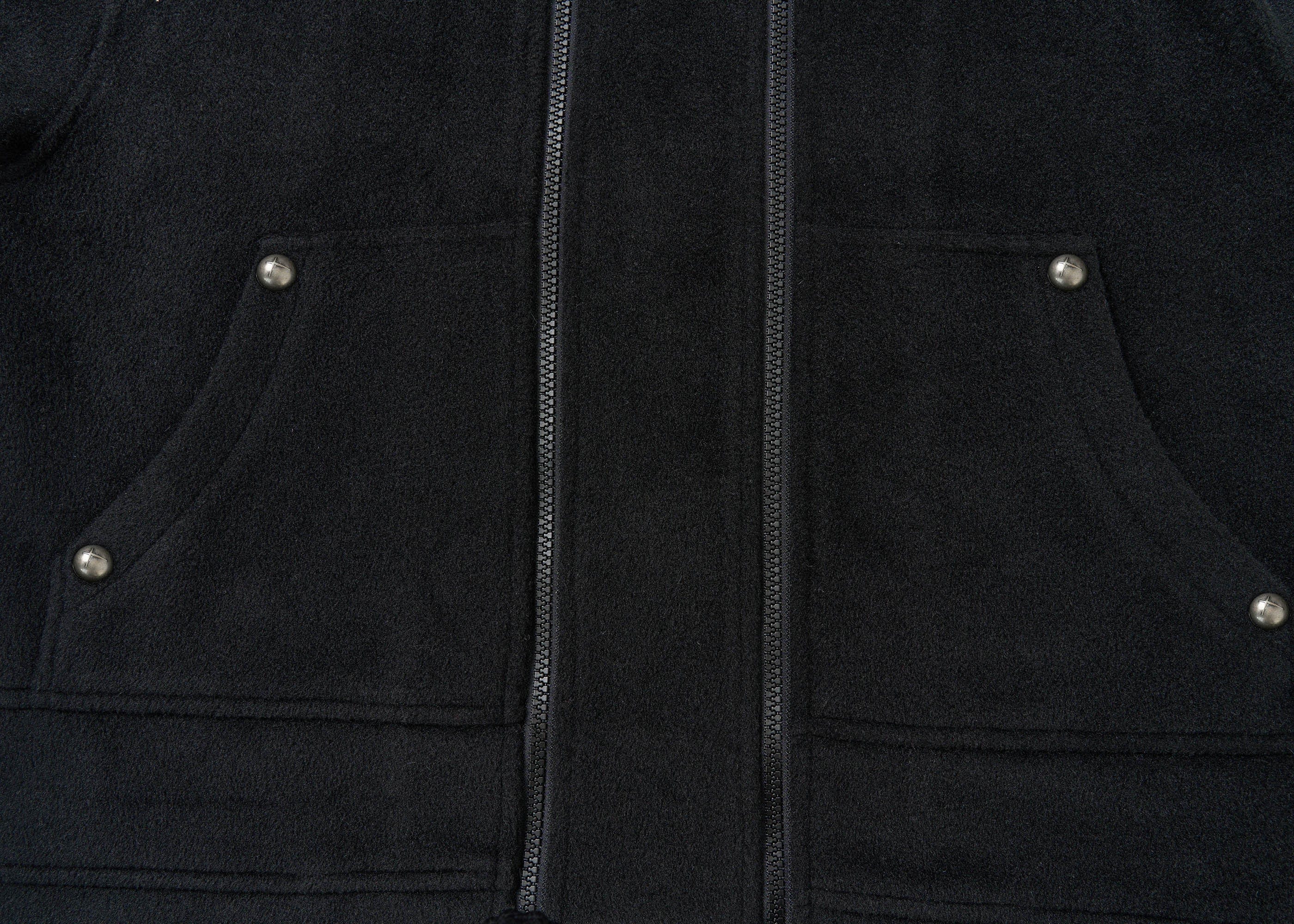 SAVAGEGROWTHWORLD Detachable Fur Collar Double-Zipper Coat
