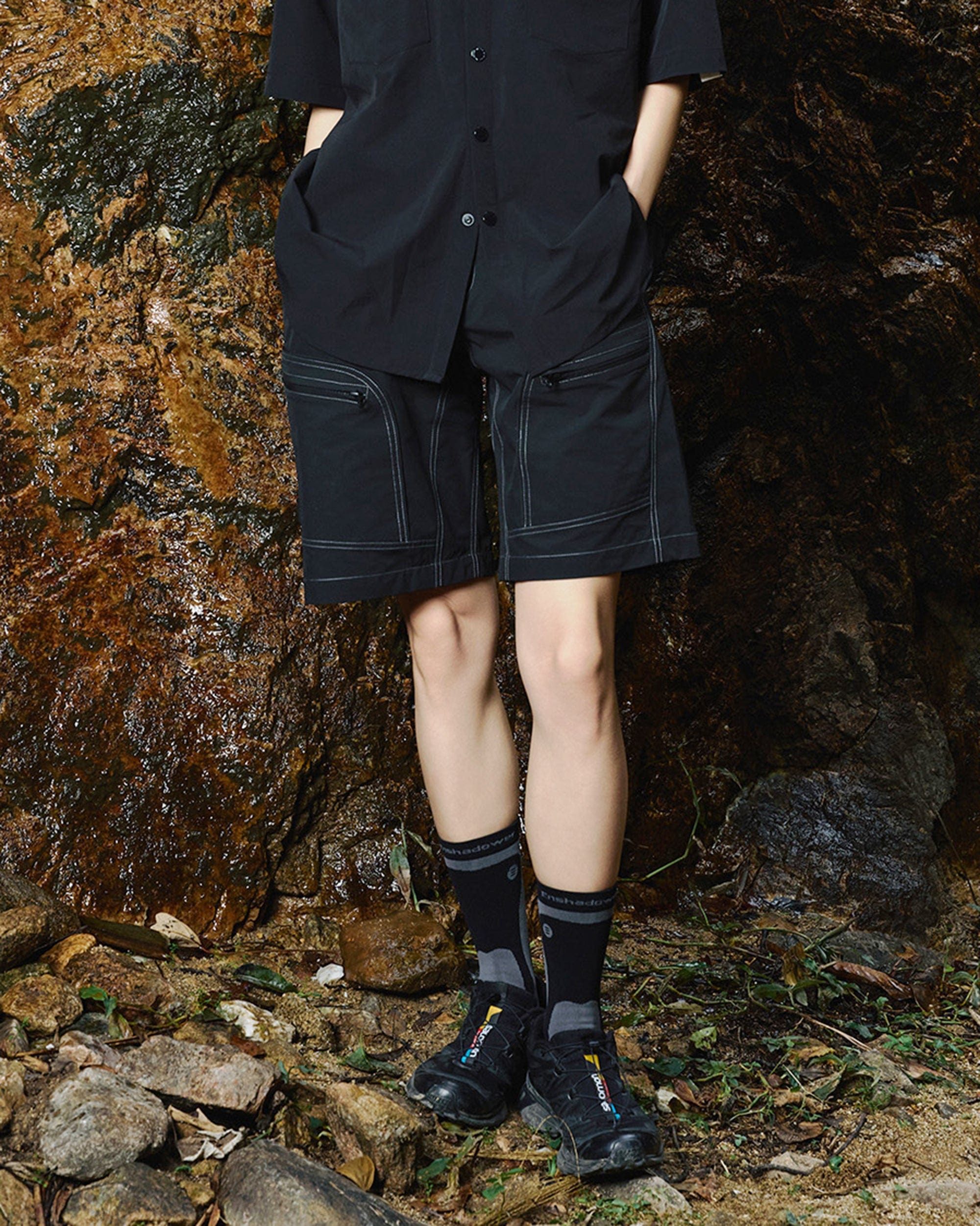 ENSHADOWER Deconstructed Multi Pockets Utility Shorts