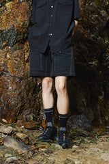 ENSHADOWER Deconstructed Multi Pockets Utility Shorts