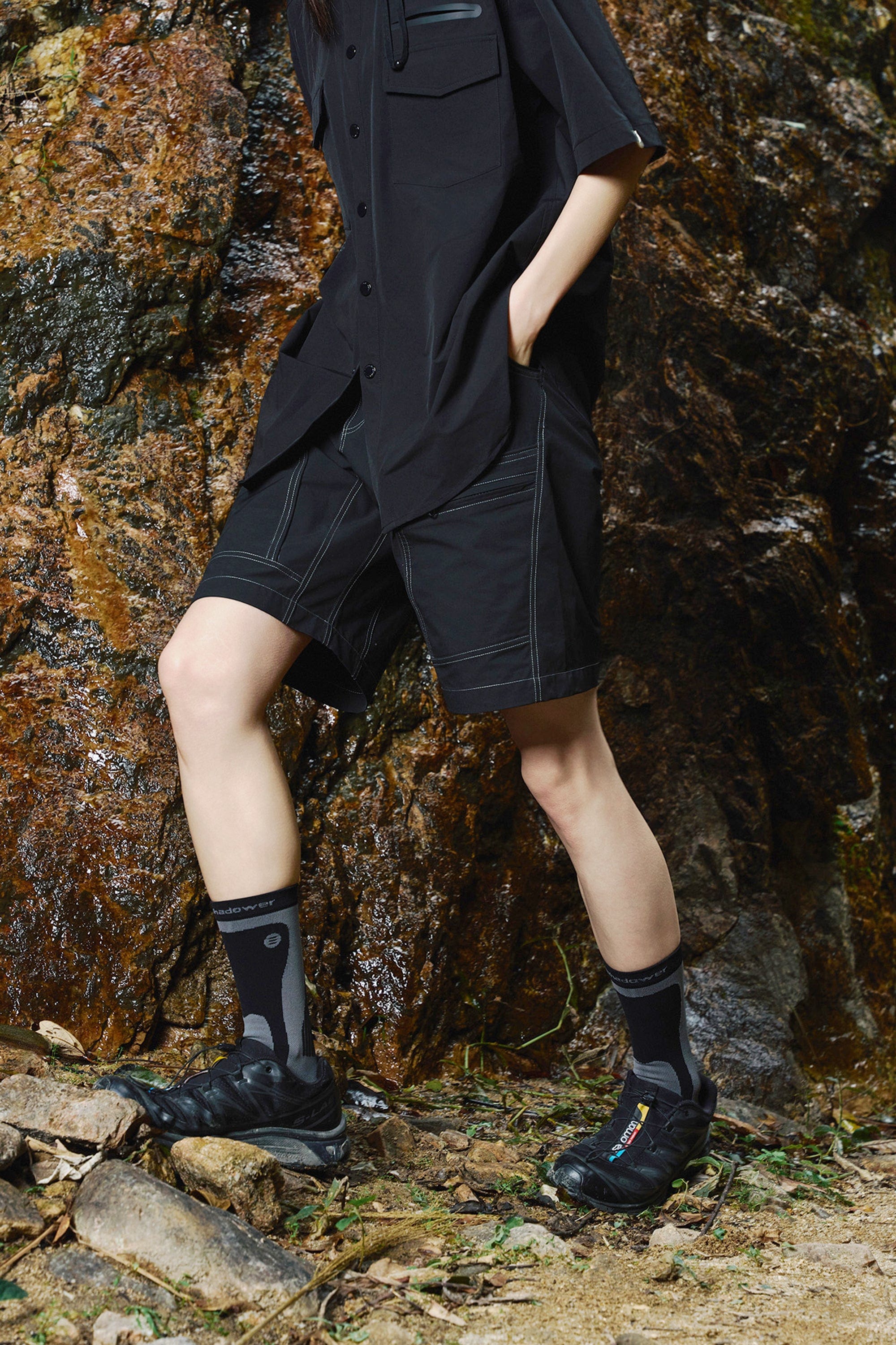 ENSHADOWER Deconstructed Multi Pockets Utility Shorts