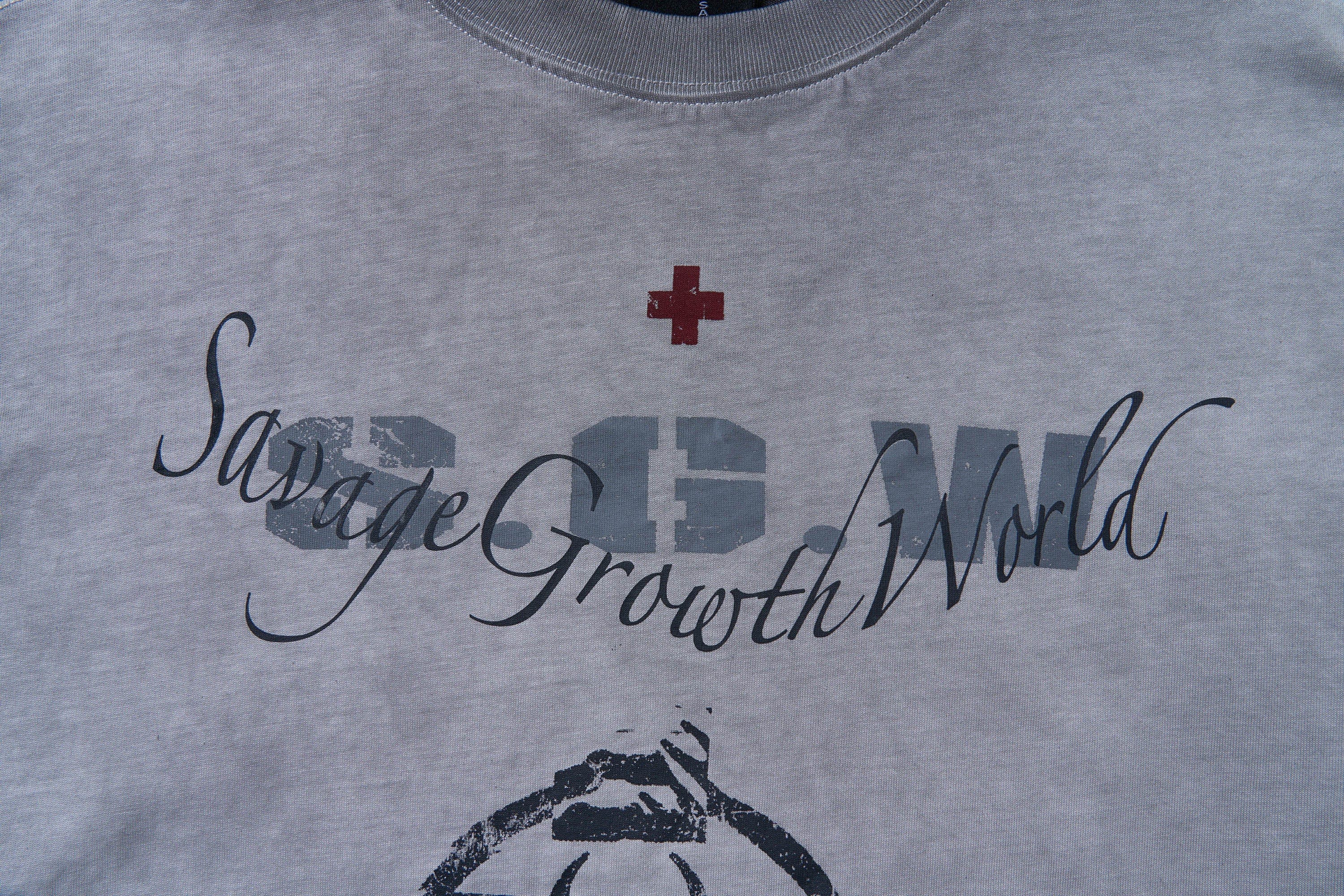 SAVAGEGROWTHWORLD Distressed GhosteMane T-Shirt