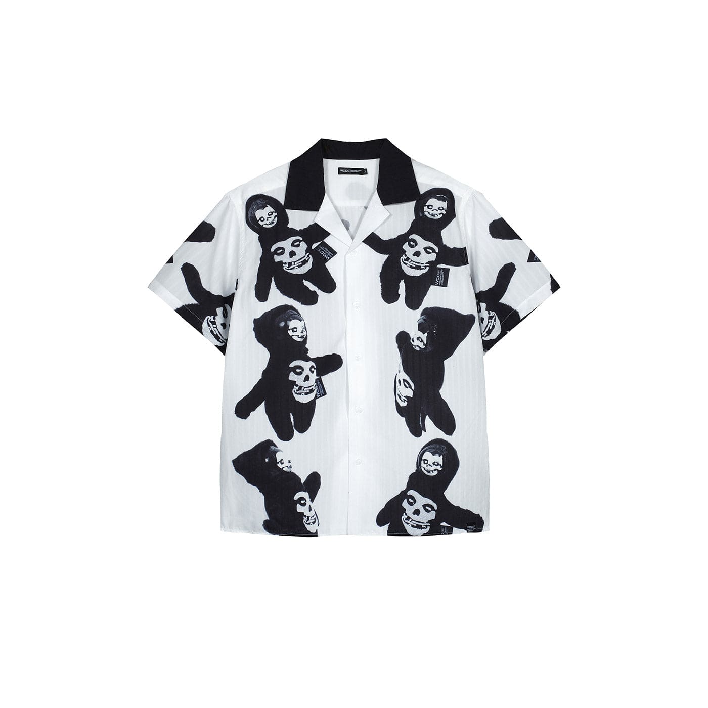 WCC Ghost Face Full Print Cuban Half Shirt
